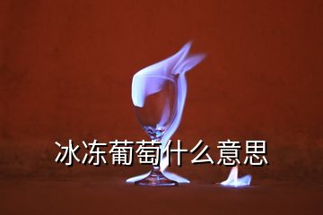 冰冻葡萄什么意思