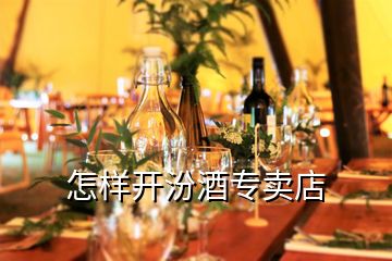 怎样开汾酒专卖店