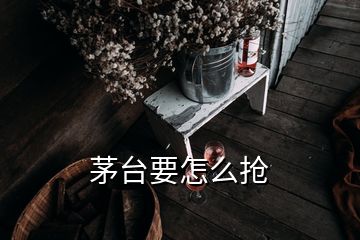 茅台要怎么抢