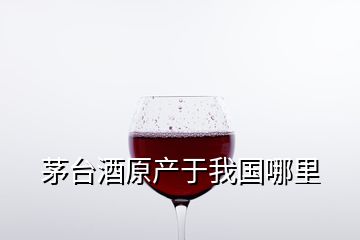 茅台酒原产于我国哪里