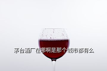 茅台酒厂在哪啊是那个城市都有么