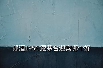 郎酒1956 跟茅台迎宾哪个好