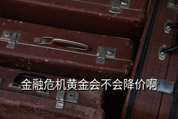 金融危机黄金会不会降价啊