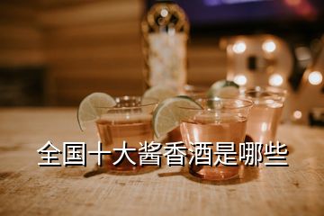 全国十大酱香酒是哪些