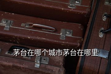 茅台在哪个城市茅台在哪里