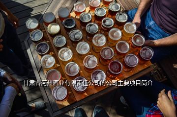 甘肃古河州酒业有限责任公司的公司主要项目简介