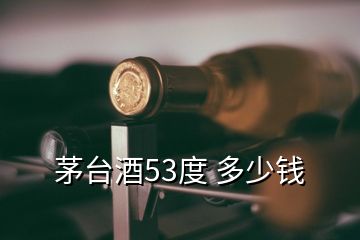 茅台酒53度 多少钱