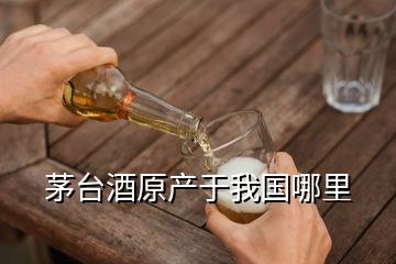 茅台酒原产于我国哪里