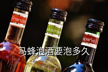 马蜂泡酒要泡多久