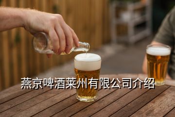 燕京啤酒莱州有限公司介绍