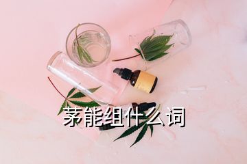 茅能组什么词