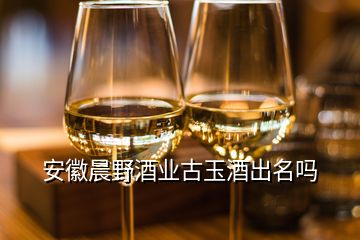 安徽晨野酒业古玉酒出名吗