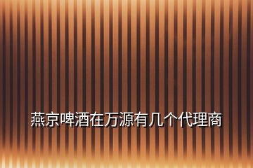 燕京啤酒在万源有几个代理商