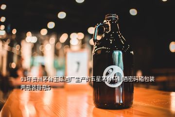 93年贵州茅台玉品酒厂生产的五星茅台特制酒密码箱包装两瓶装每瓶5