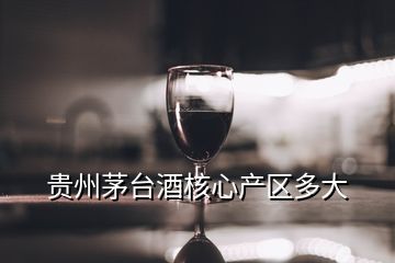 贵州茅台酒核心产区多大