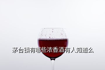 茅台镇有哪些浓香酒有人知道么