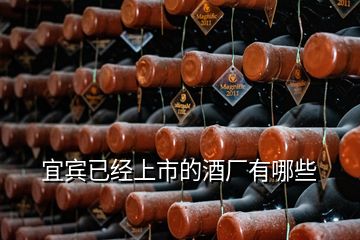 宜宾已经上市的酒厂有哪些