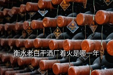 衡水老白干酒厂着火是哪一年