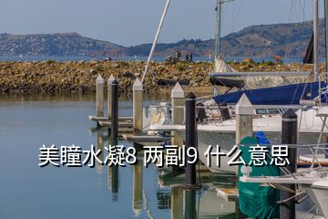 美瞳水凝8 两副9 什么意思