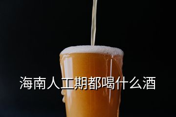 海南人工期都喝什么酒