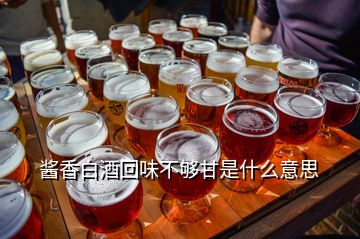 酱香白酒回味不够甘是什么意思