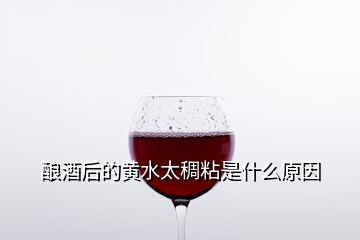 酿酒后的黄水太稠粘是什么原因