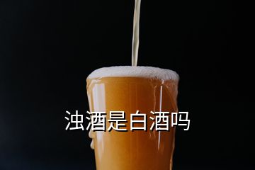 浊酒是白酒吗