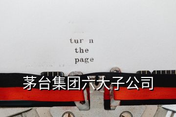 茅台集团六大子公司