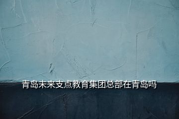 青岛未来支点教育集团总部在青岛吗