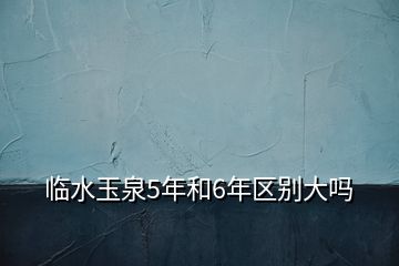 临水玉泉5年和6年区别大吗