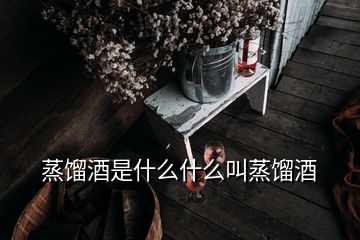 蒸馏酒是什么什么叫蒸馏酒