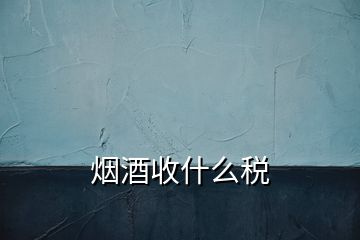 烟酒收什么税