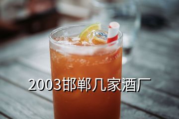 2003邯郸几家酒厂