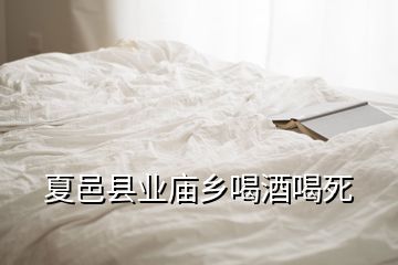 夏邑县业庙乡喝酒喝死