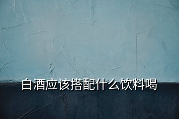 白酒应该搭配什么饮料喝