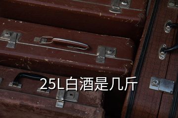 25L白酒是几斤