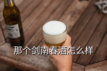 那个剑南春酒怎么样