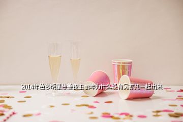 2014年芭莎明星慈善夜王丽坤为什么没有吴亦凡一起出来