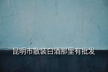 昆明市散装白酒那里有批发