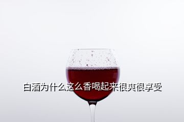 白酒为什么这么香喝起来很爽很享受