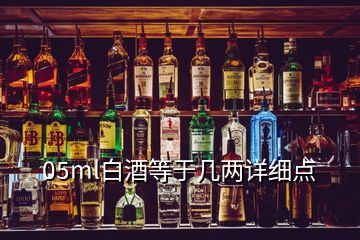 05ml白酒等于几两详细点