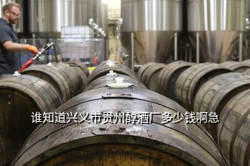 谁知道兴义市贵州醇酒厂多少钱啊急