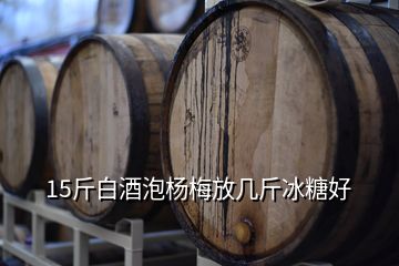 15斤白酒泡杨梅放几斤冰糖好