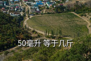 50毫升 等于几斤