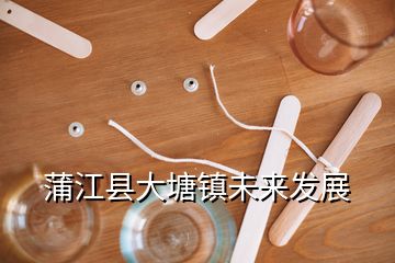 蒲江县大塘镇未来发展