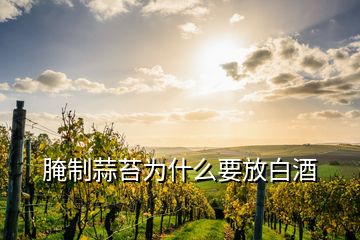 腌制蒜苔为什么要放白酒