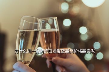 为什么同一品牌的白酒度数越高价格越贵呢