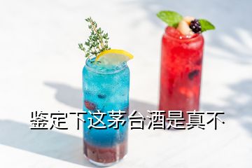 鉴定下这茅台酒是真不