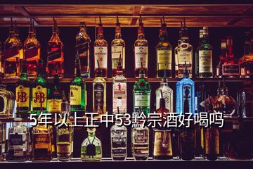 5年以上正中53黔宗酒好喝吗