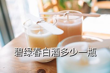 碧绿春白酒多少一瓶